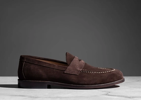 Move Guard Heel Power Unlined Traveler Penny Bitter Chocolate Suede