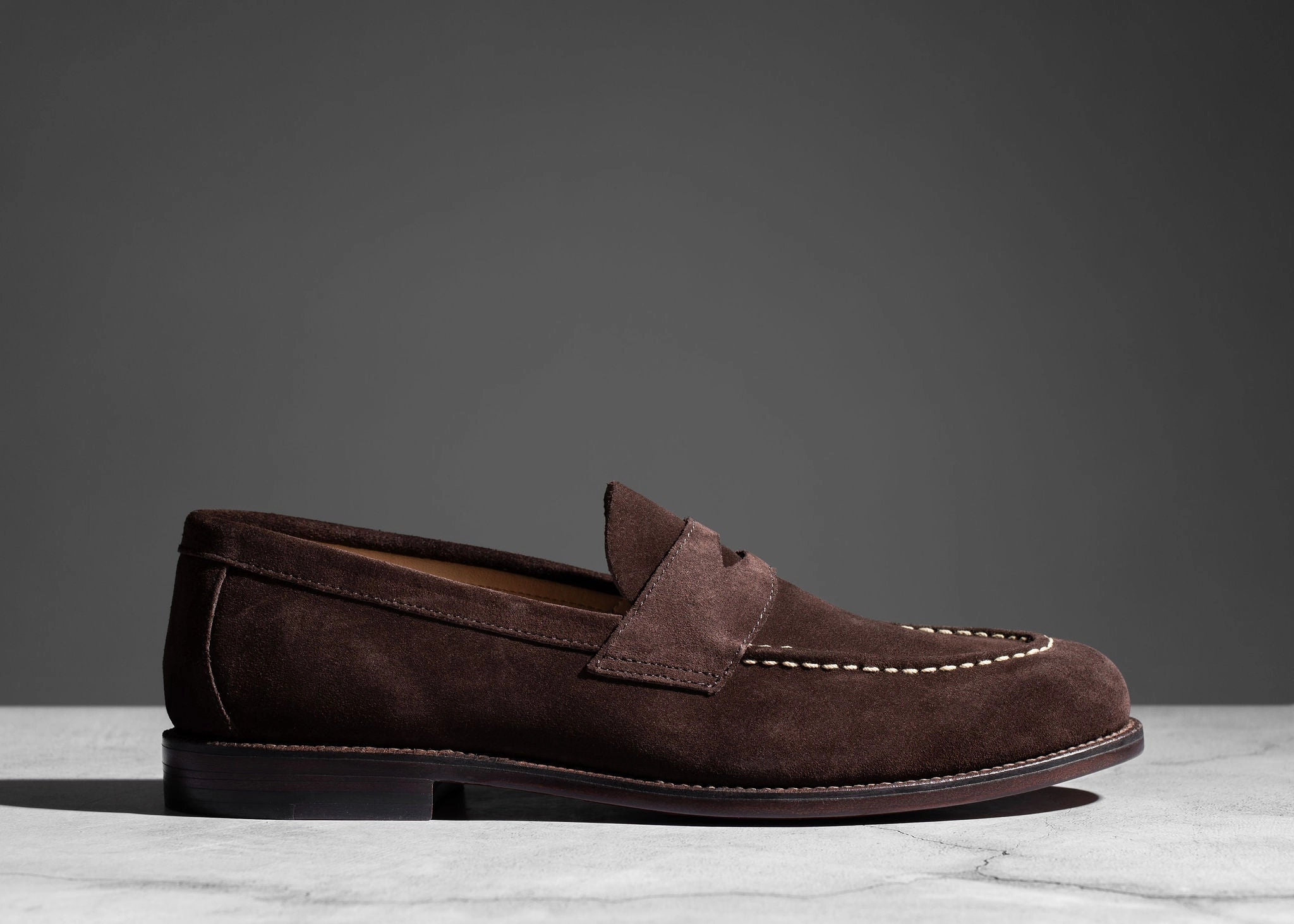 Move Guard Heel Power Unlined Traveler Penny Bitter Chocolate Suede