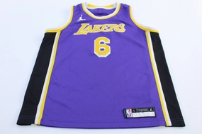 Youth Los Angeles Lakers LeBron James #6 Basketball Jersey Tailored Fit Friction Free Hemline Design