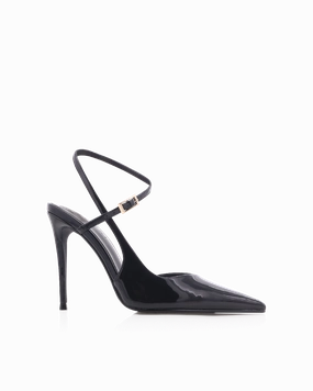 GESA - BLACK PATENT Leather Upper Party Shoes with Heels