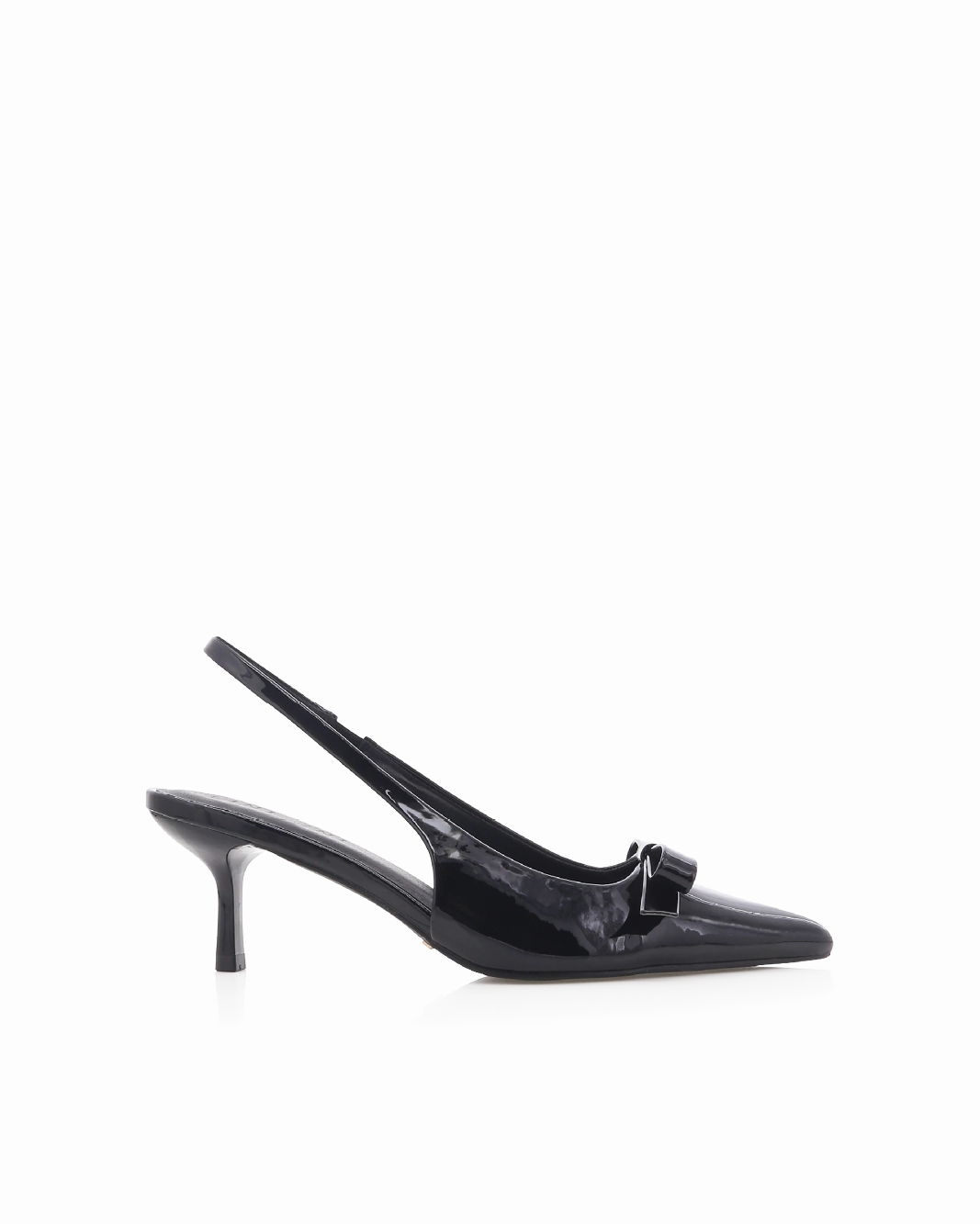 Clear High Heels Sporty Heeled Shoes GLENNA - BLACK PATENT