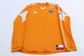 Adidas Logo Houston Dynamo Brad Davis LS Soccer Jersey Workout Fit