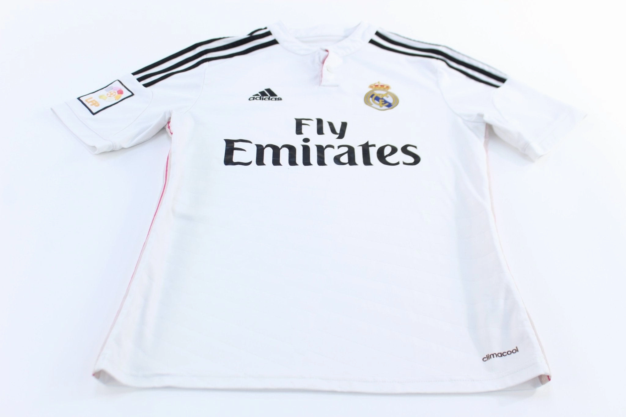 Friction Reducing Inner Layer Sporty Look Youth Adidas Embroidered Logo Real Madrid Striped Soccer Jersey
