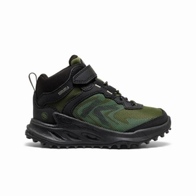 Streamlined Little Kids' Zionic Waterproof Hiker  |  Black/Bronze Green