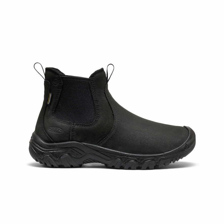 Women's Greta II Waterproof Chelsea  |  Black/Black Torsion Control Plate Weatherproof Finish