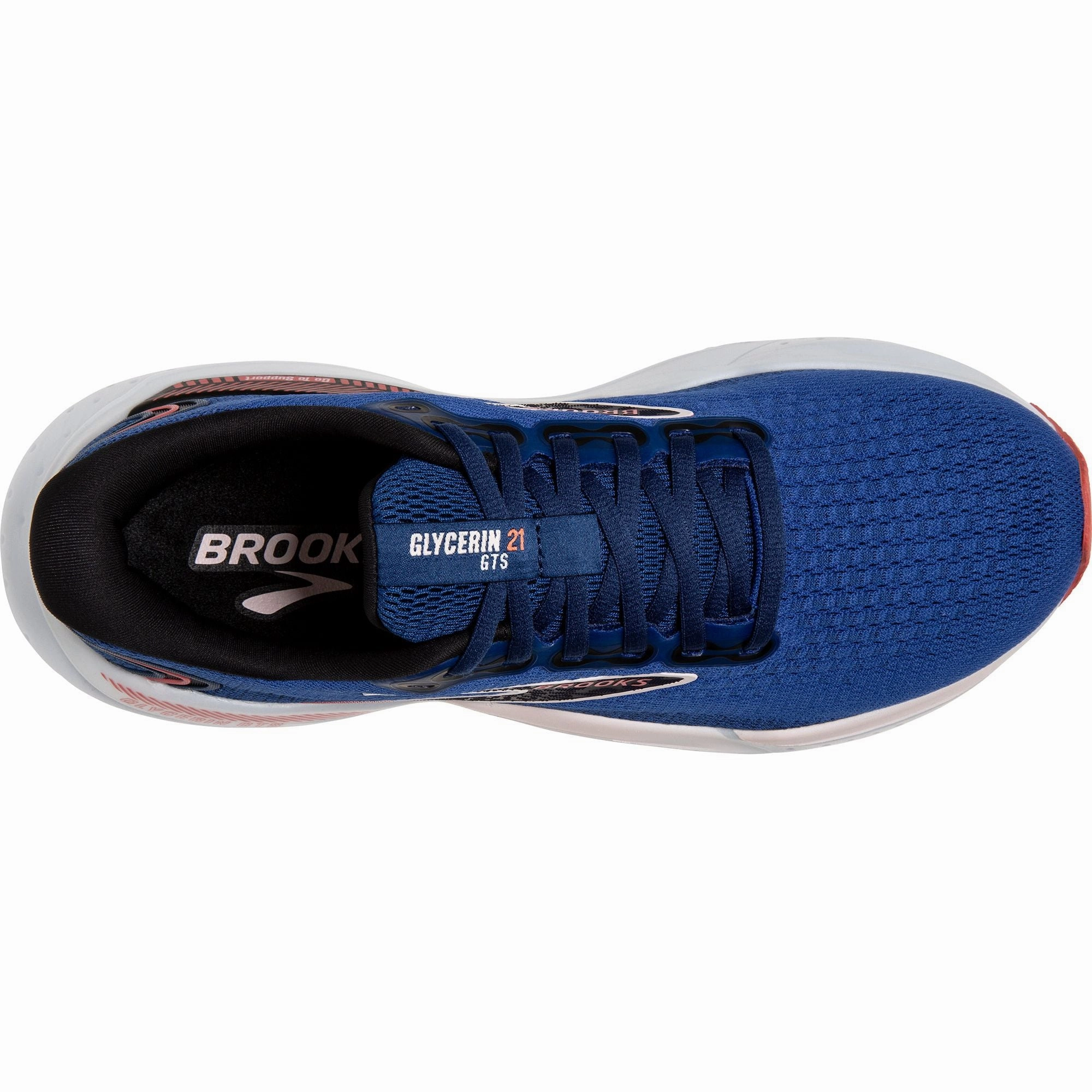 Comfort Flexibility Modern Design Brooks Glycerin GTS 21 Womens Running Shoes - Blue