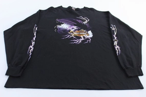 Harley Davidson Motorcycles Cartersville, Georgia Eagle & Lightning LS T-Shirt Minimalist fashion Pocket Detailing