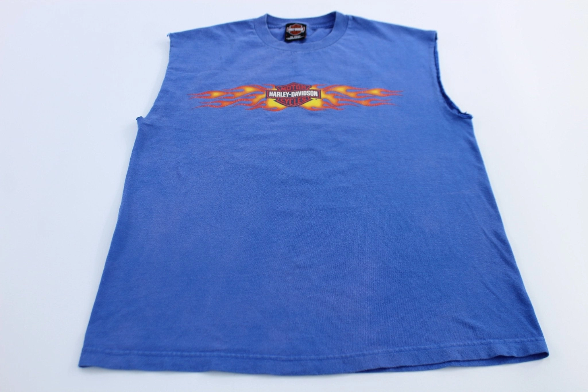 Anti Slip Hem Guard Multi Directional Stretch Harley Davidson Motorcycles Monroe, Louisiana Flame Tank Top