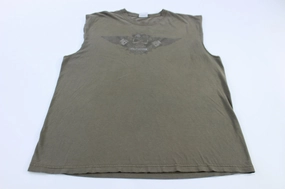 Flexible Collar System Non Slip Collar Harley Davidson Motorcycles Skull Graphic Tank Top