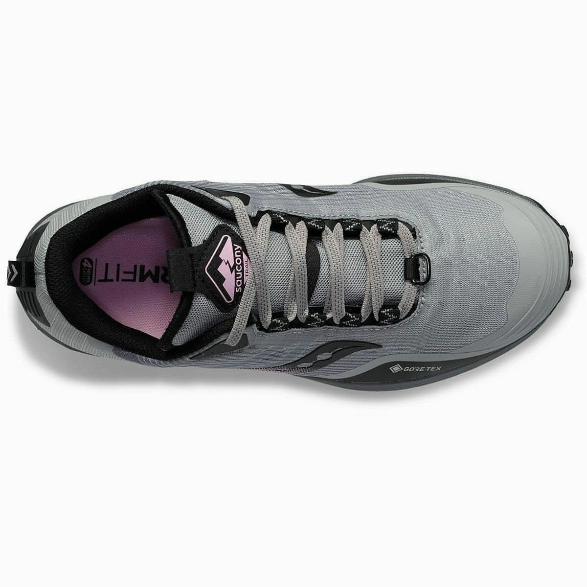 Saucony Peregrine 12 GORE-TEX Womens Trail Running Shoes - Grey running in light rain shoes Anti Wrinkle