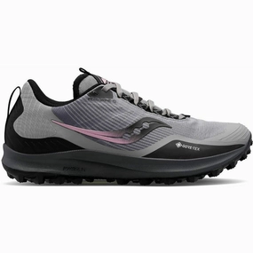 Torsional Rigidity Bar Saucony Peregrine 12 GORE-TEX Womens Trail Running Shoes - Grey