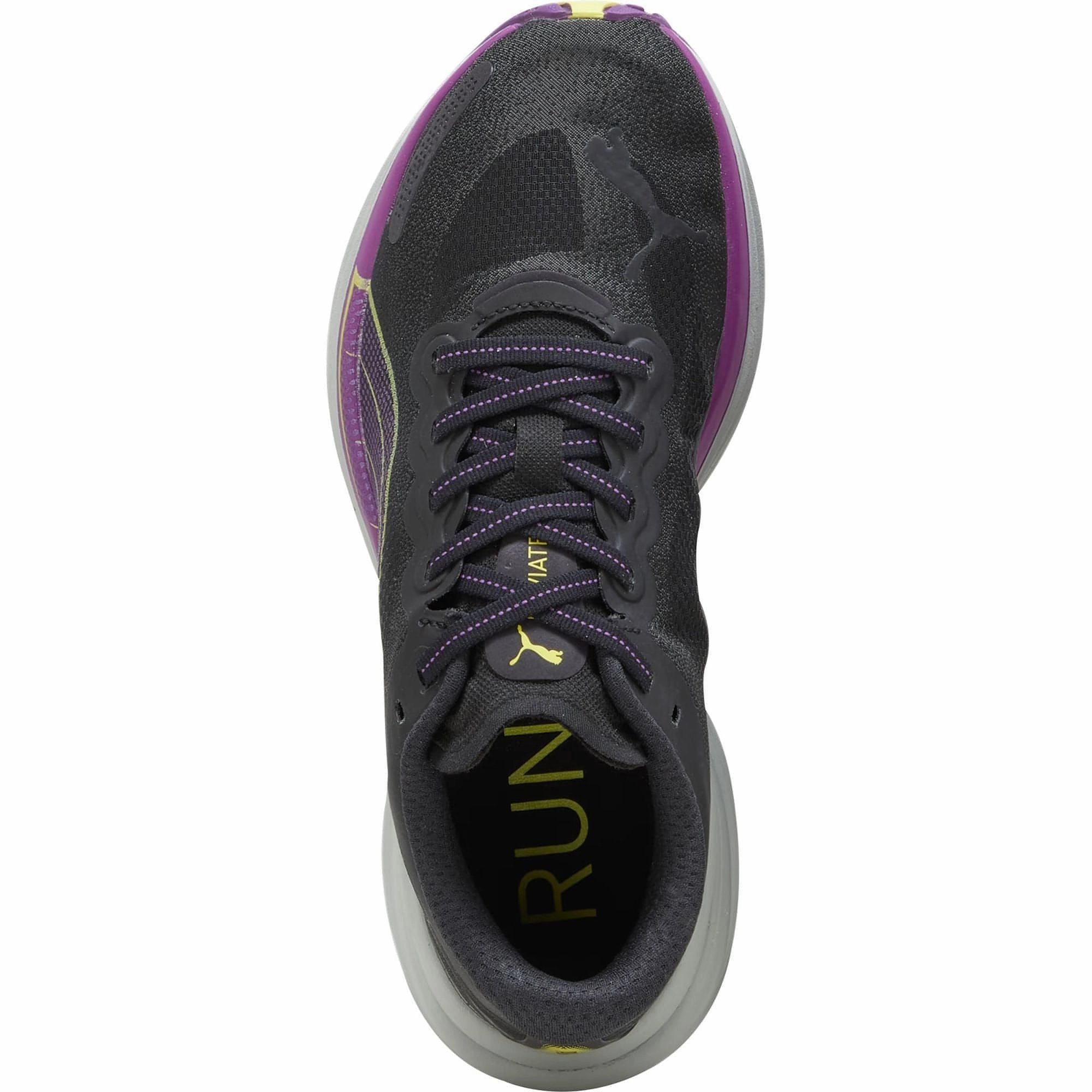 Heel lock running in a train station area shoes Puma Deviate Nitro 2 WTRepel Womens Running Shoes - Black