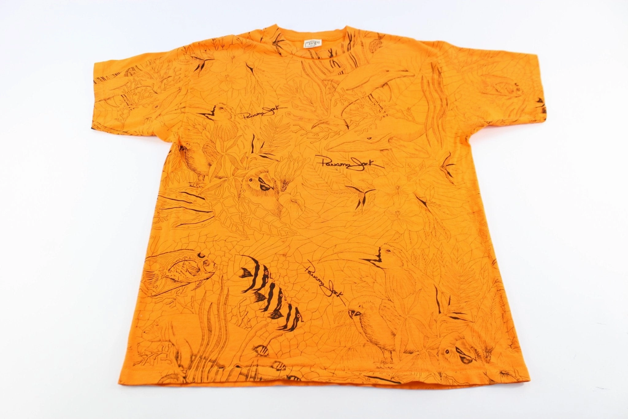 QuickDry Material 90's Panama Jack Animals All Over Print T-Shirt