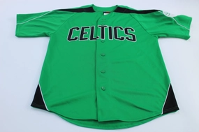 Majestic Embroidered Boston Celtics Kevin Garnett Baseball Jersey Dynamic Feel Flex Foam Reinforced