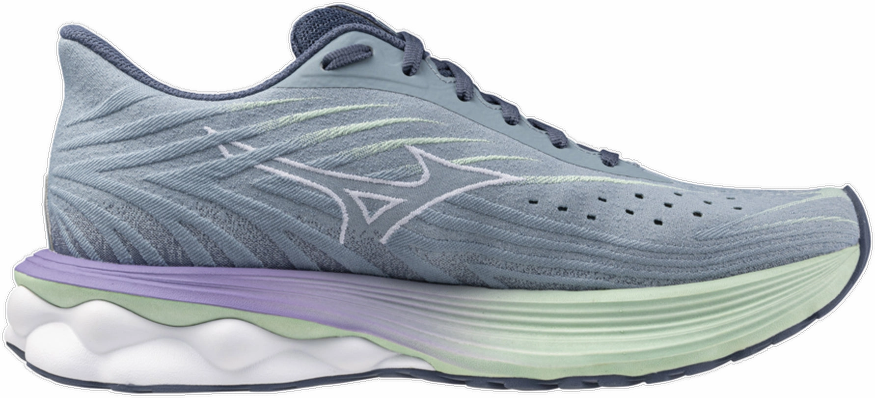 suede - upper shoes Mizuno Wave Skyrise 6 Womens Running Shoes - Grey