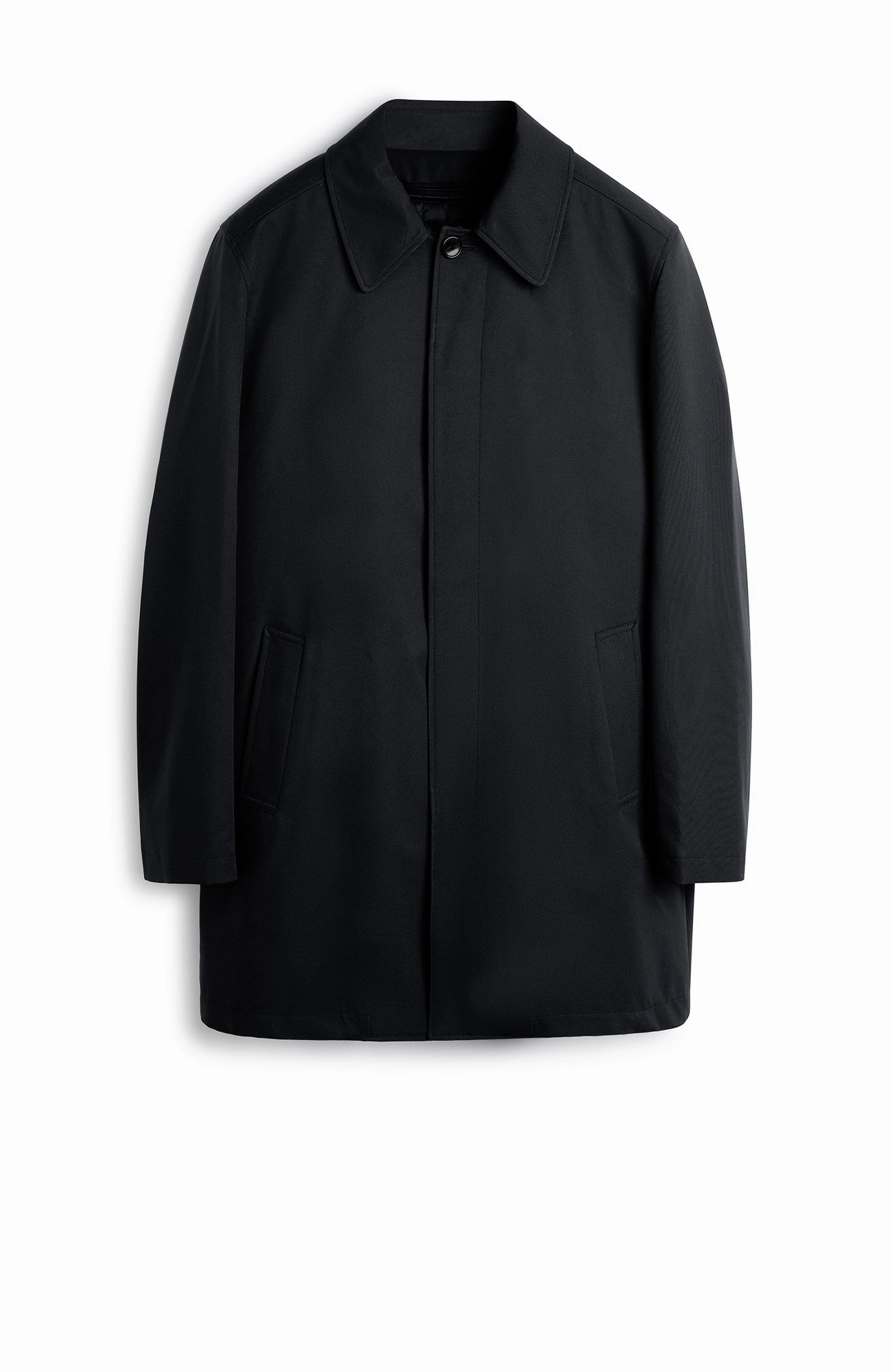 MCCORD RAINCOAT IN BLACK NIGHT Taped Edges