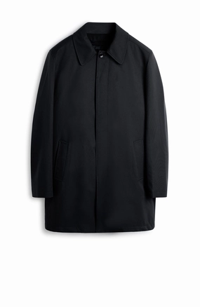 Vegan Fabric MCCORD RAINCOAT IN BLACK NIGHT