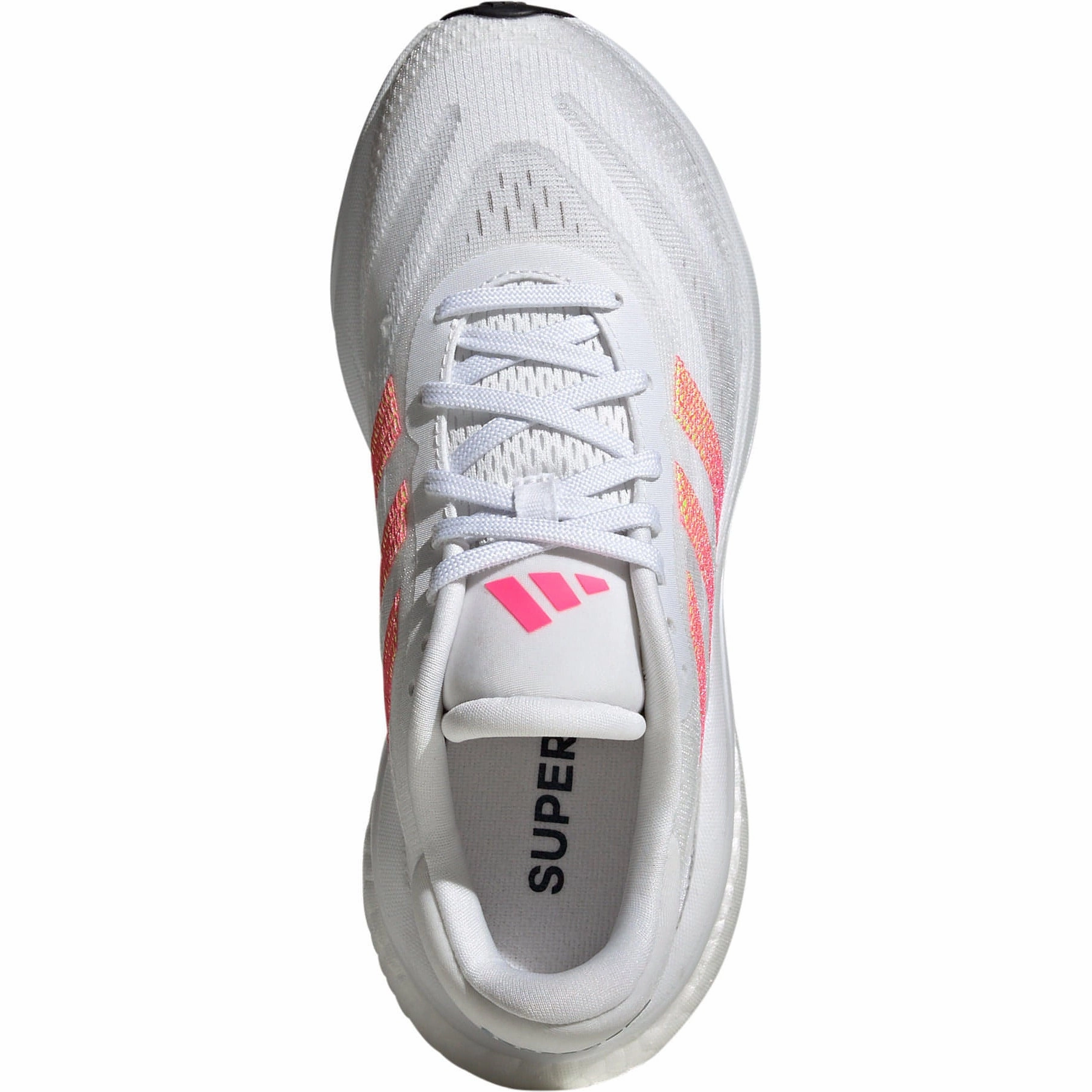 adidas Supernova 3.0 Junior Running Shoes - White Ultra Responsive Midsole Stabilizing Heel Cage