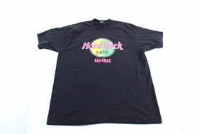 90's Hard Rock Cafe Bahamas T-Shirt Brushed Interior Lining Light Comfort Style