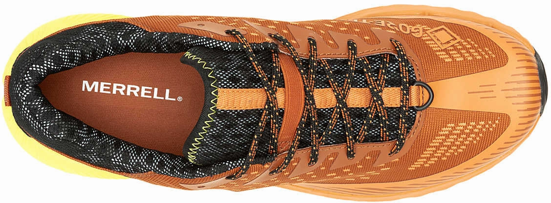 Airflow Enhanced Ventilation Merrell Agility Peak 5 GORE-TEX Mens Trail Running Shoes - Orange