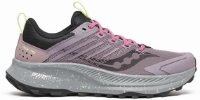 Saucony Ride TR2 Womens Trail Running Shoes - Purple Contoured Footframe twistable running shoes