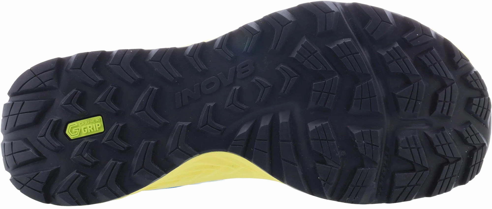 Inov8 TrailFly Speed WIDE FIT Mens Trail Running Shoes - Blue running on inclined ground EVA Foam Padding