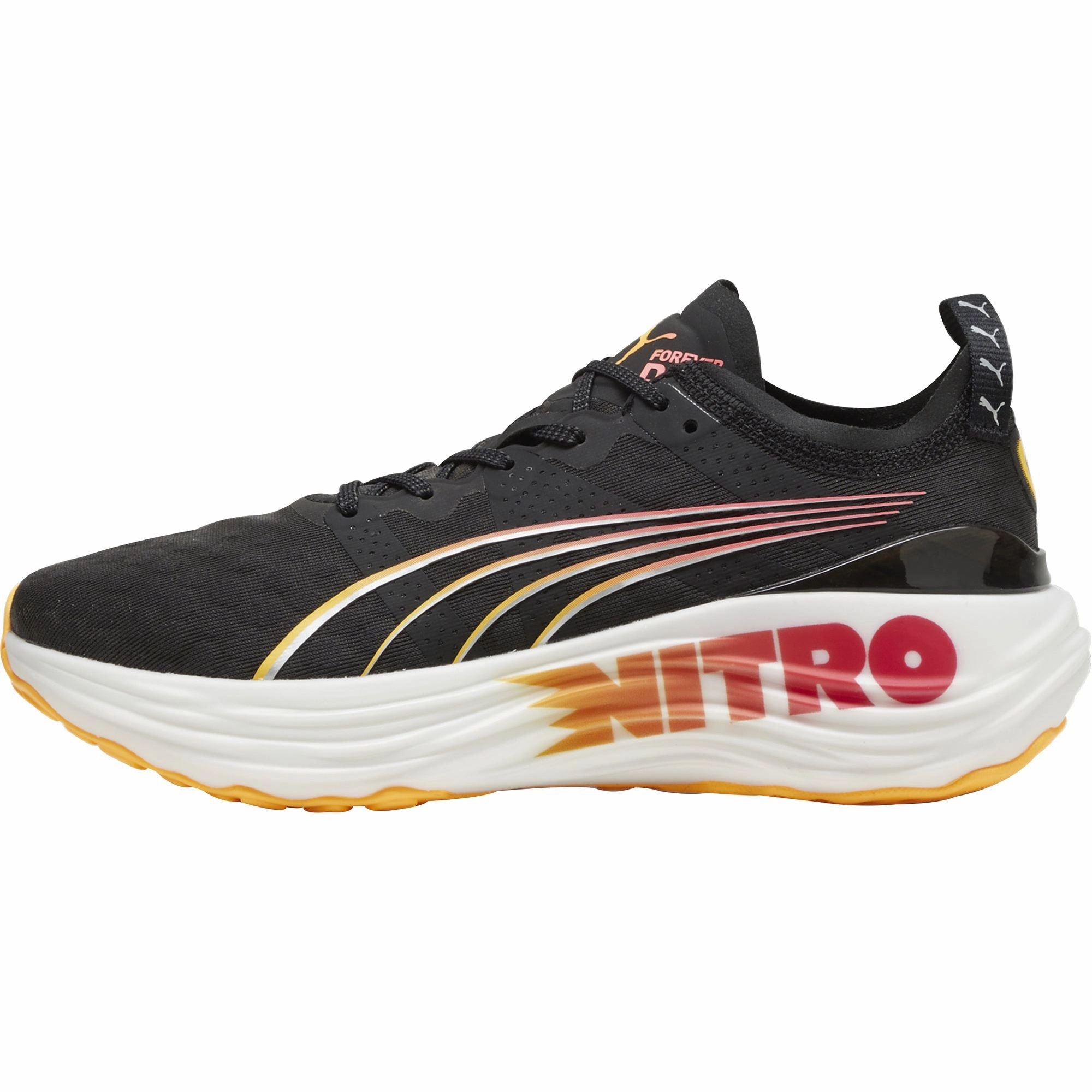Rollbar Stability fabric running shoes Puma ForeverRun Nitro Womens Running Shoes - Black