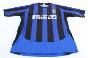 High Compression Knit Inter Milan Blue & Black Striped #6 Soccer Jersey
