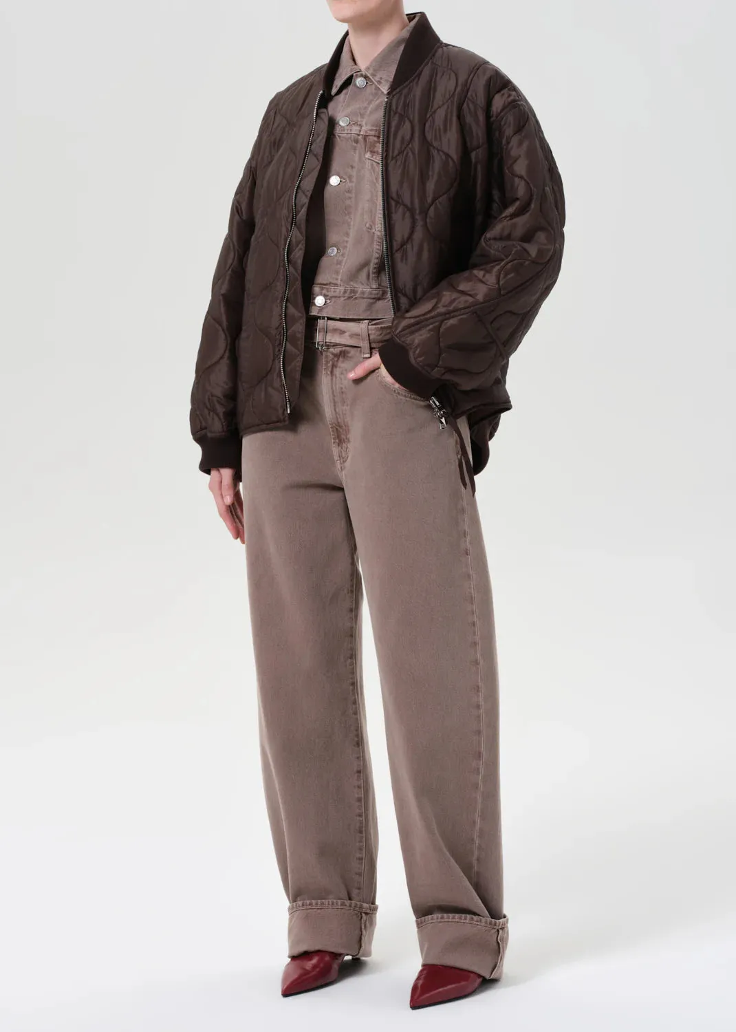 Isla Quilted Jacket in Bourbon Casual Street Exhibit