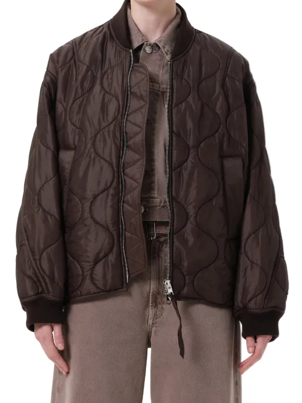summer season Isla Quilted Jacket in Bourbon