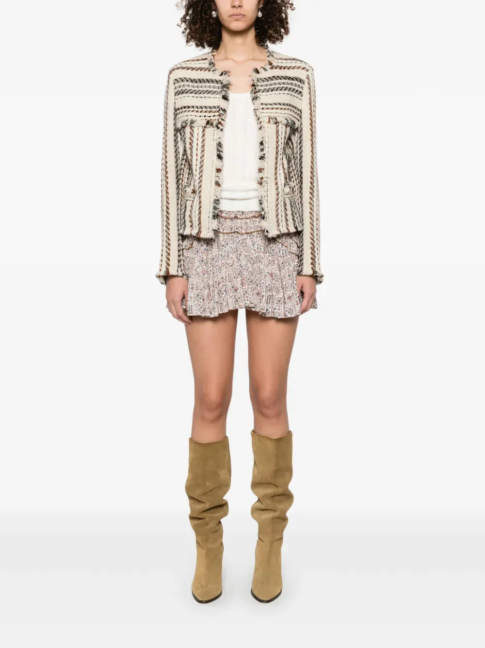 Izaria Jacket in Ecru Customizable Fit