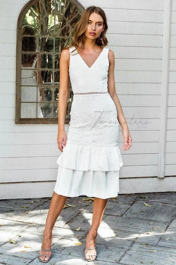 Chill Base Izzy Dress - White (Final Sale)