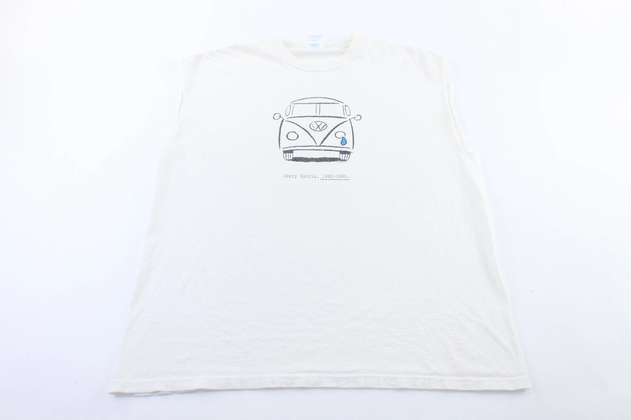 Jerry Garcia Grateful Dead Memorial Volkswagen Bus Tank Top Relaxed Silhouette All Sport Fit