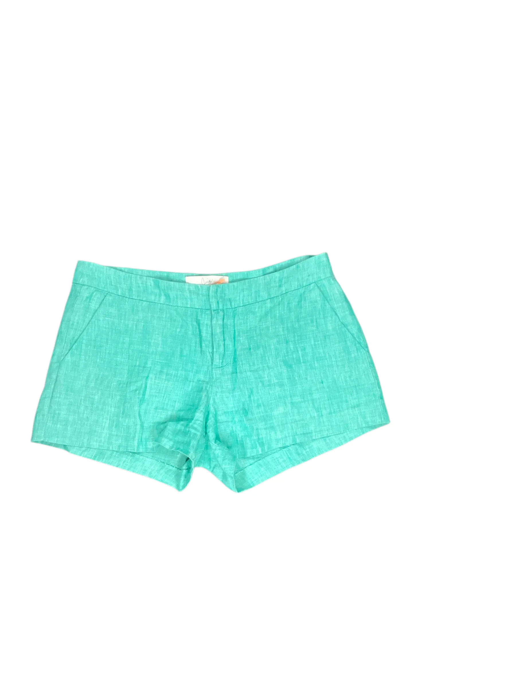 Joie Women's Linen Short Green 2 Art Gallery Visit