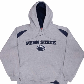buckle accents Cozy Street Style VINTAGE NIKE NCAA PENN STATE GREY HOODIE SWEATSHIRT 2000S SIZE SMALL