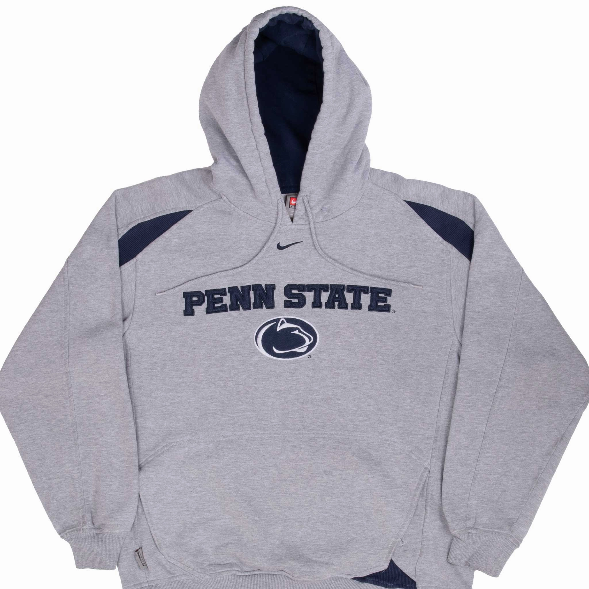 buckle accents Cozy Street Style VINTAGE NIKE NCAA PENN STATE GREY HOODIE SWEATSHIRT 2000S SIZE SMALL