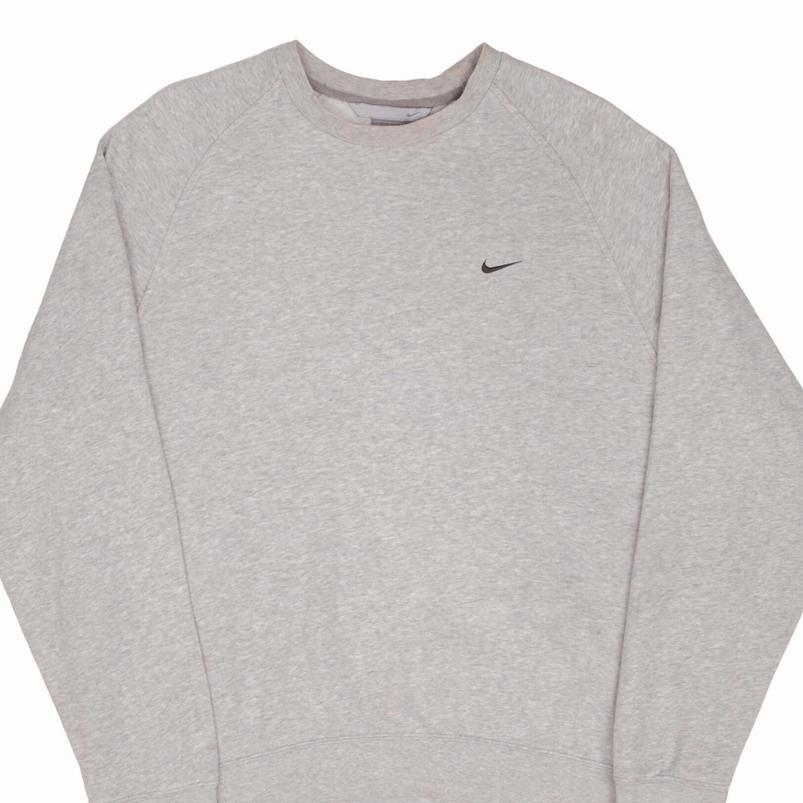 Timeless Minimal Comfy Feel VINTAGE NIKE CLASSIC SWOOSH GRAY SWEATSHIRT 2000S SIZE LARGE