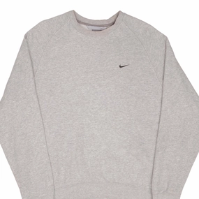 Timeless Minimal Comfy Feel VINTAGE NIKE CLASSIC SWOOSH GRAY SWEATSHIRT 2000S SIZE LARGE