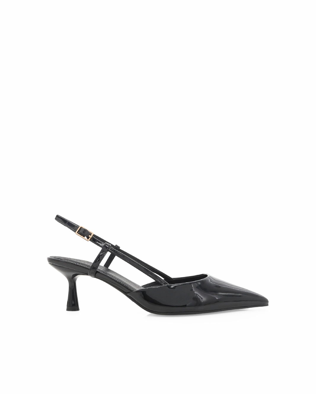 KYRIE - BLACK PATENT Fashionable Sandals Heeled Booties