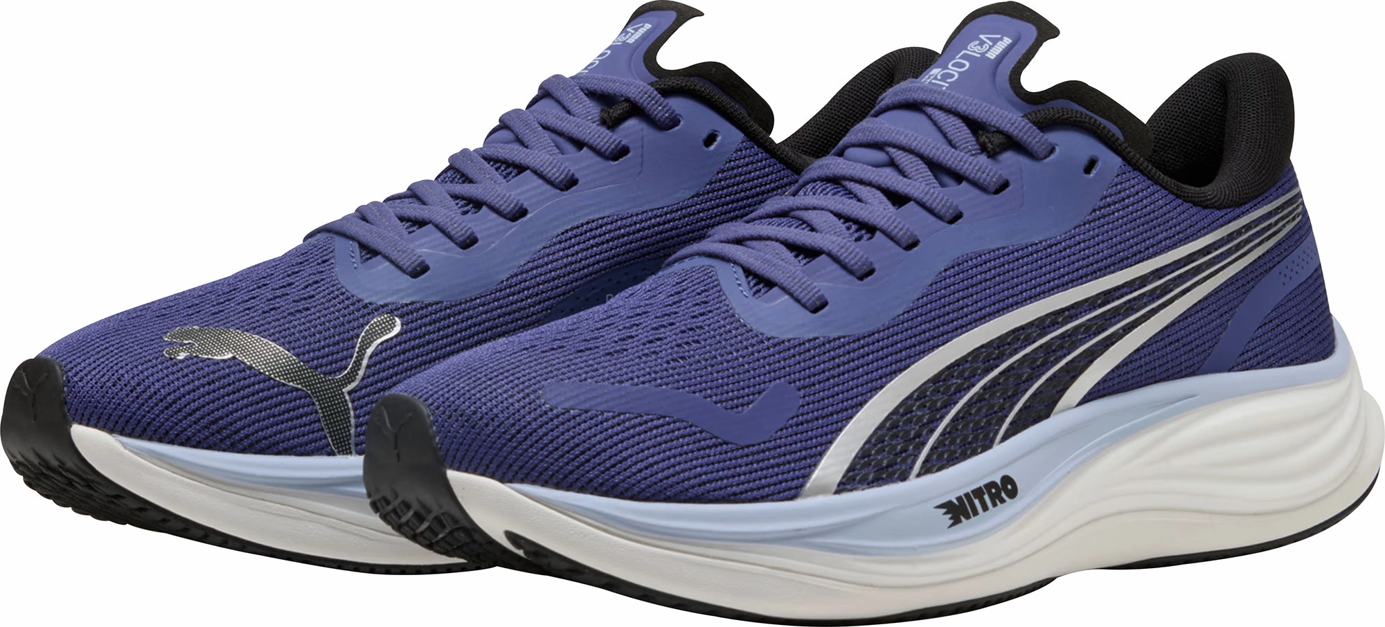 Puma Velocity Nitro 3 Mens Running Shoes - Blue Non Restrictive Toe Box Adaptive Support
