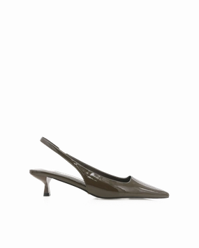 VILJA - OLIVE PATENT Designer Platform Shoes