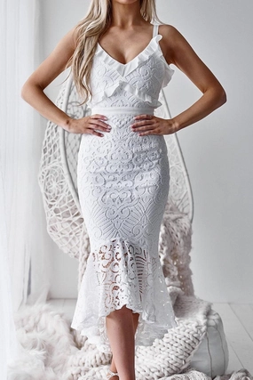 Leanne Dress - White Summer-Season