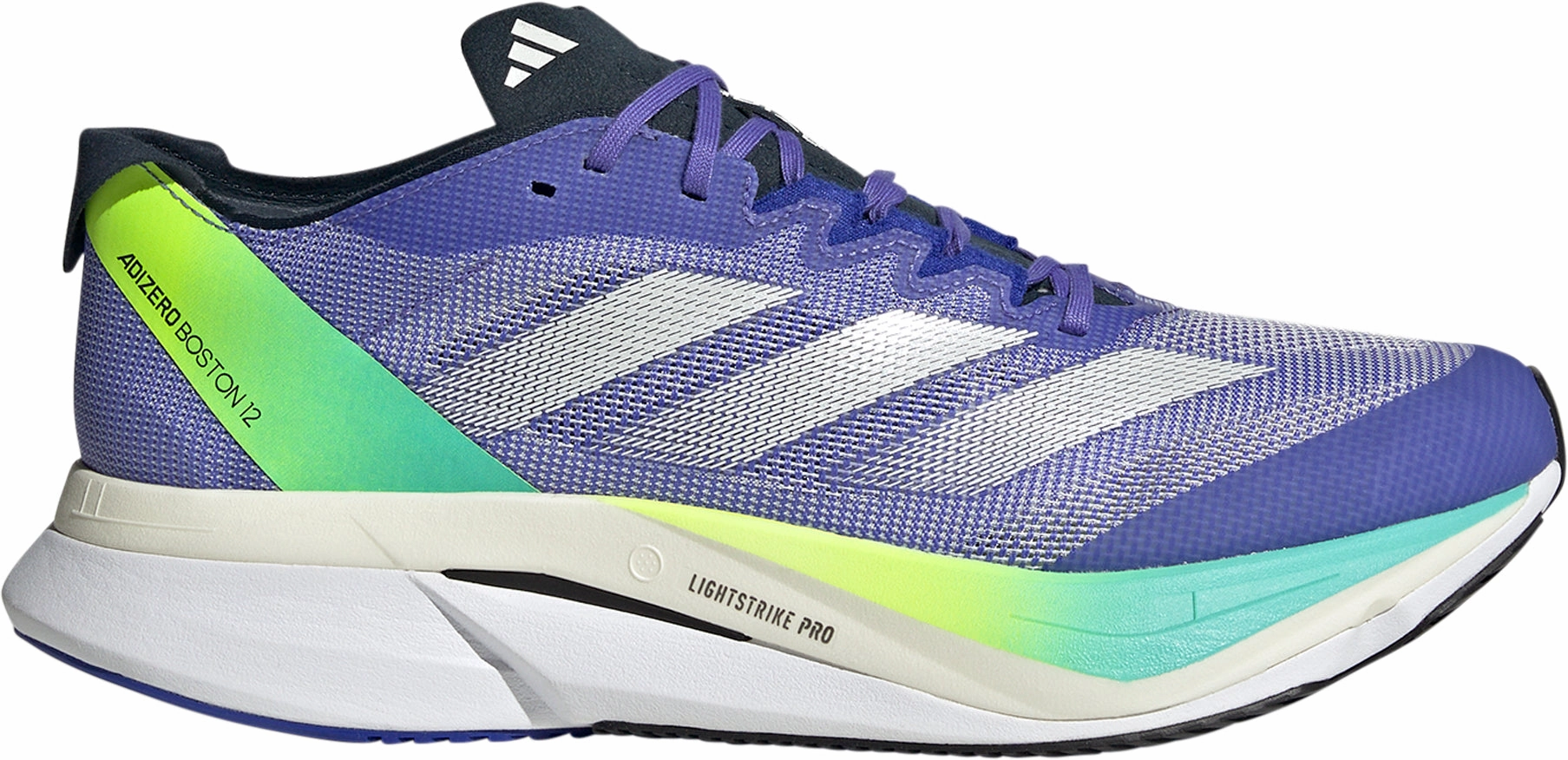 Rockered Profile adidas Adizero Boston 12 Mens Running Shoes - Blue