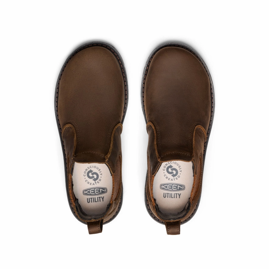 Women's San Jose Chelsea 90?? Heel Boot (Aluminum Toe)  |  Cascade Brown/Black Relax Step Durable Comfort