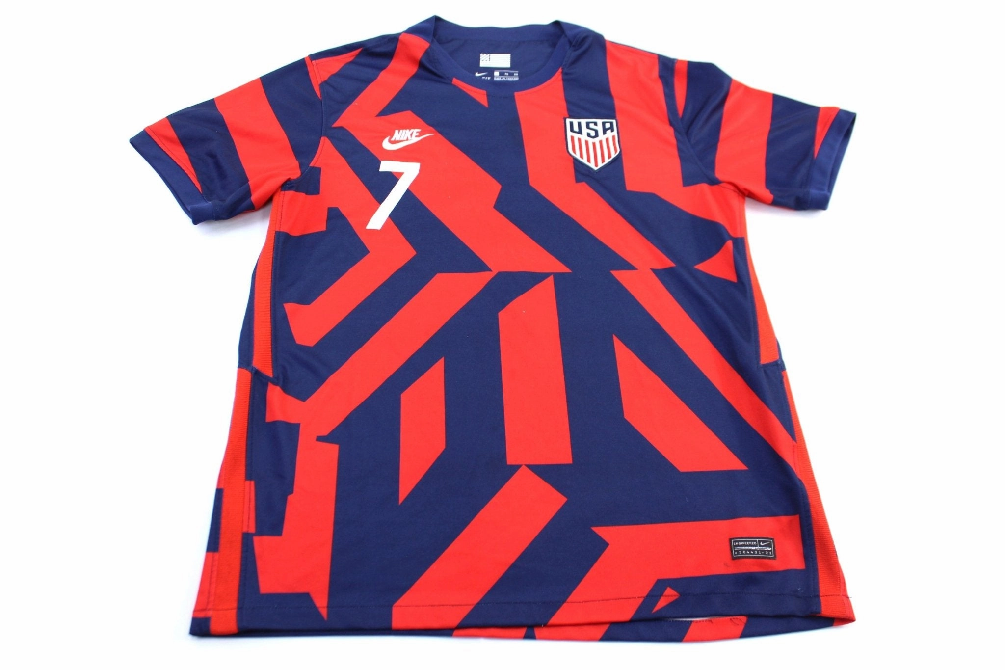 Nike Embroidered Logo Team USA #7 Fernandez Mom Soccer Jersey Wicking Interior Layer Anti Pilling Surface Treatment