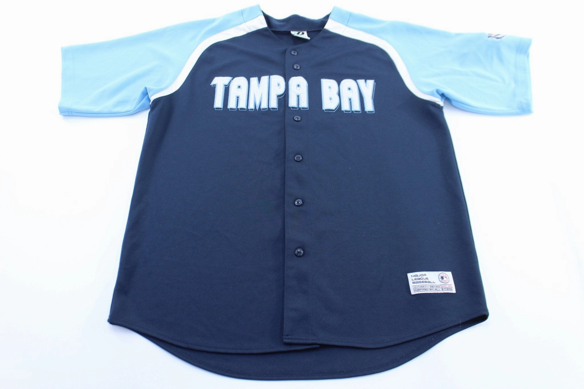 Durable Stitching Anytime Layer Vintage Tampa Bay Rays Embroidered Baseball Jersey