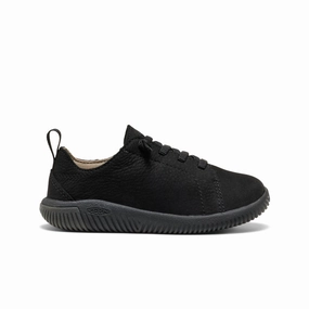 Little Kids' KNX Leather Sneaker  |  Triple Black Score Step Lounge Wear
