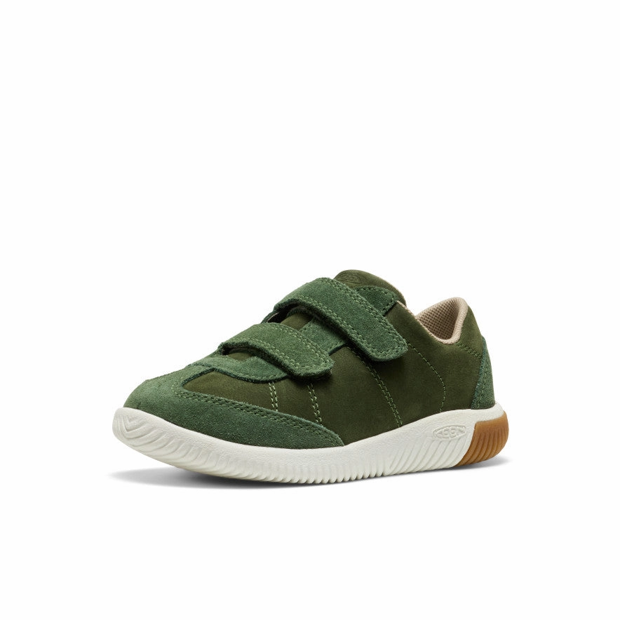 Bush Path Modern Silhouette Little Kids' KNX T-Toe Sneaker  |  Bronze Green/Star White