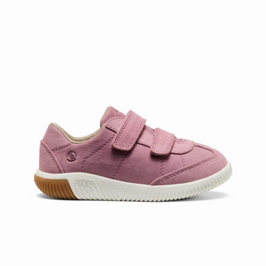 Vegan Leather Reinforced Heel Counter Little Kids' KNX T-Toe Sneaker  |  Lilas/Star White