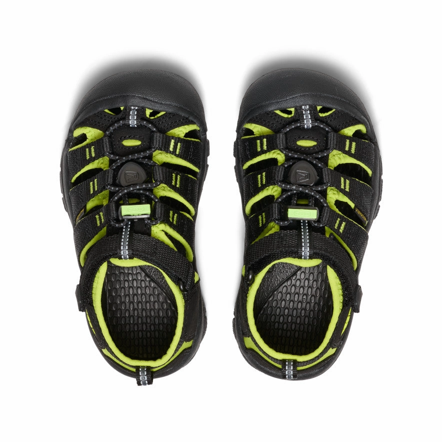 Little Kids' Newport H2  |  Black/Lime Green Lace Up